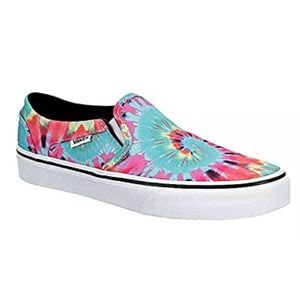 Vans Asher Tie Dye Slip On Sneakers